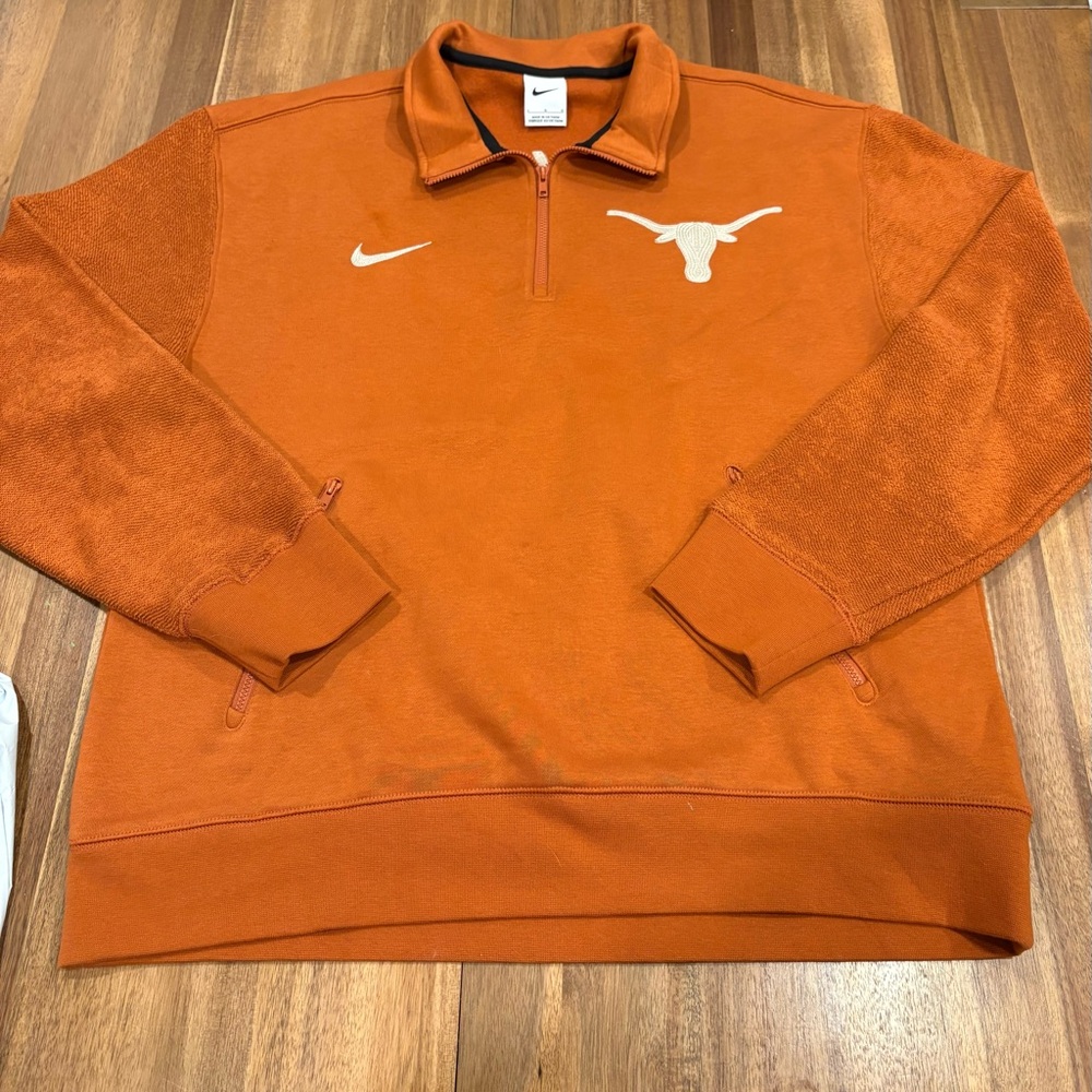 Nike Texas Longhorns Quarter Zip Pullover | Burnt Orange | Size L 🐂🔥